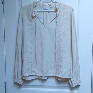 Reitmans off white lenzing long sleeves summer blouse top shirt